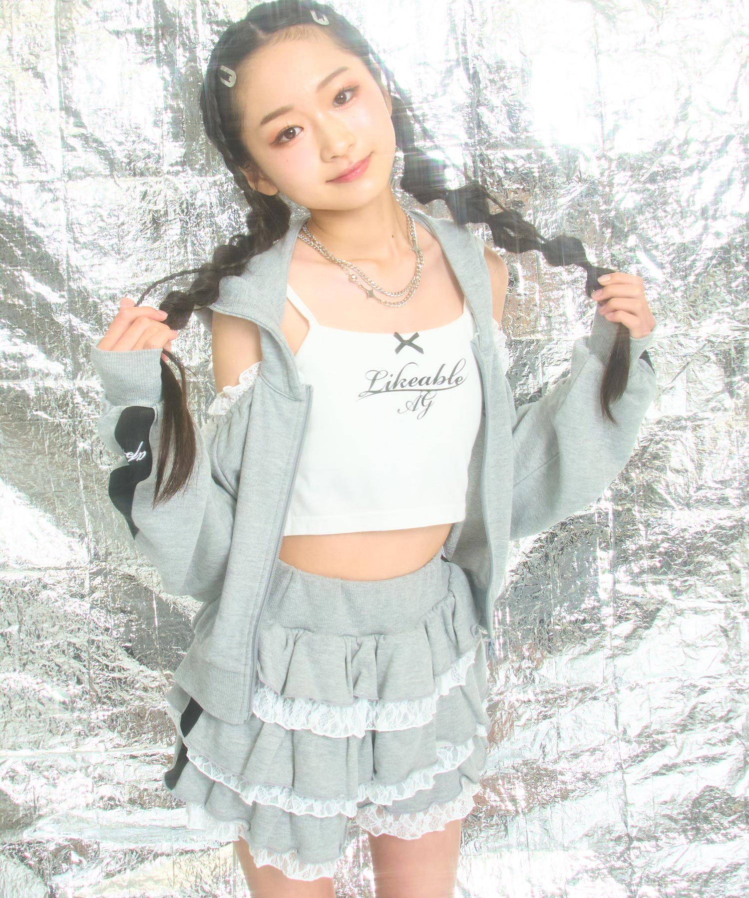 ホワイト/150cm(Sサイズ着用)