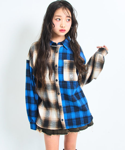 ANAP R＋S クレイジー チェック シャツ【ユニセックス】【キッズお揃い】913-7770