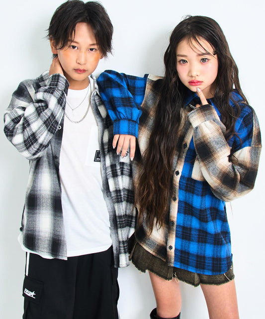 ANAP R＋S クレイジー チェック シャツ【ユニセックス】【キッズお揃い】913-7770