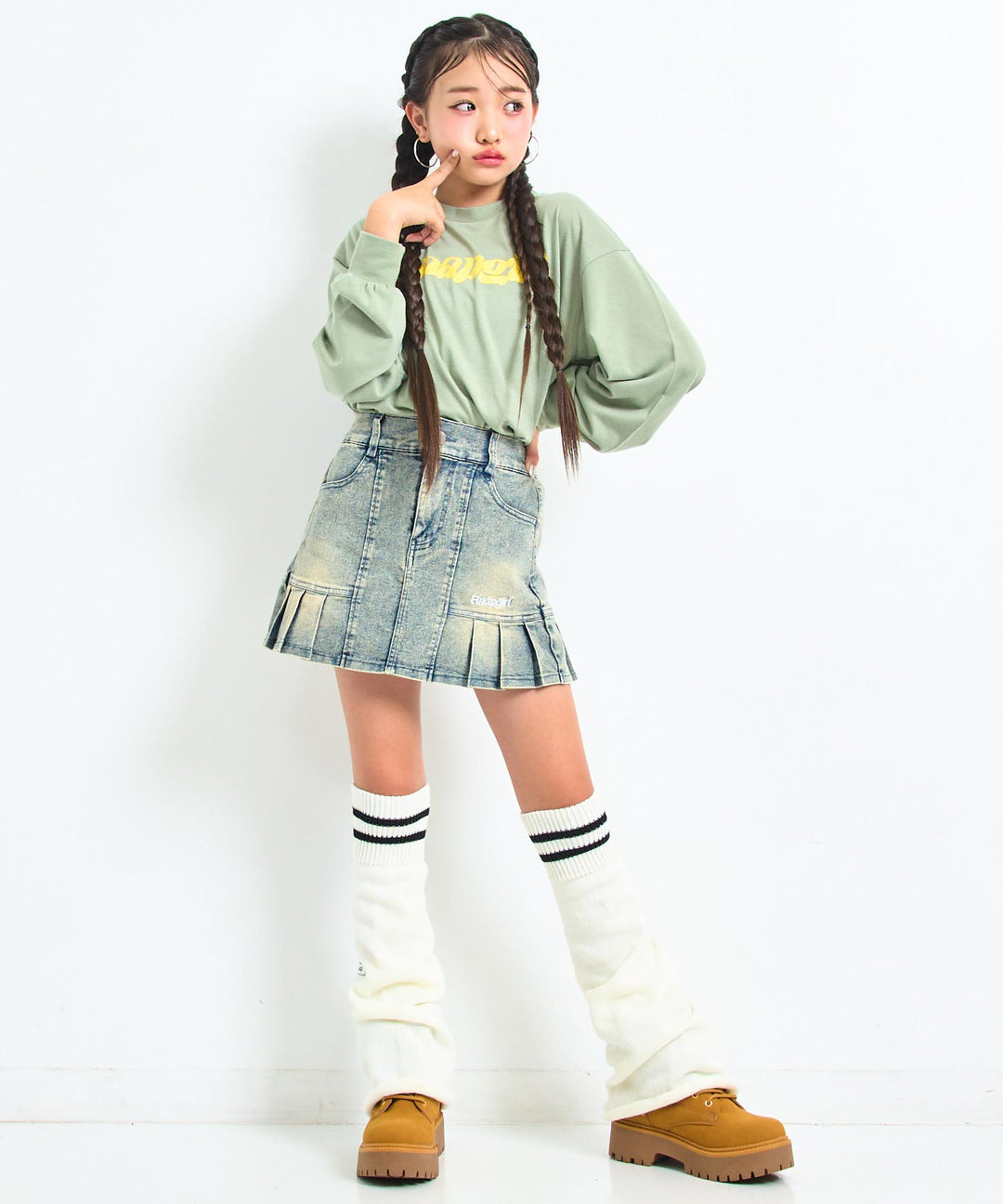 カーキ/143cm(XSサイズ着用)