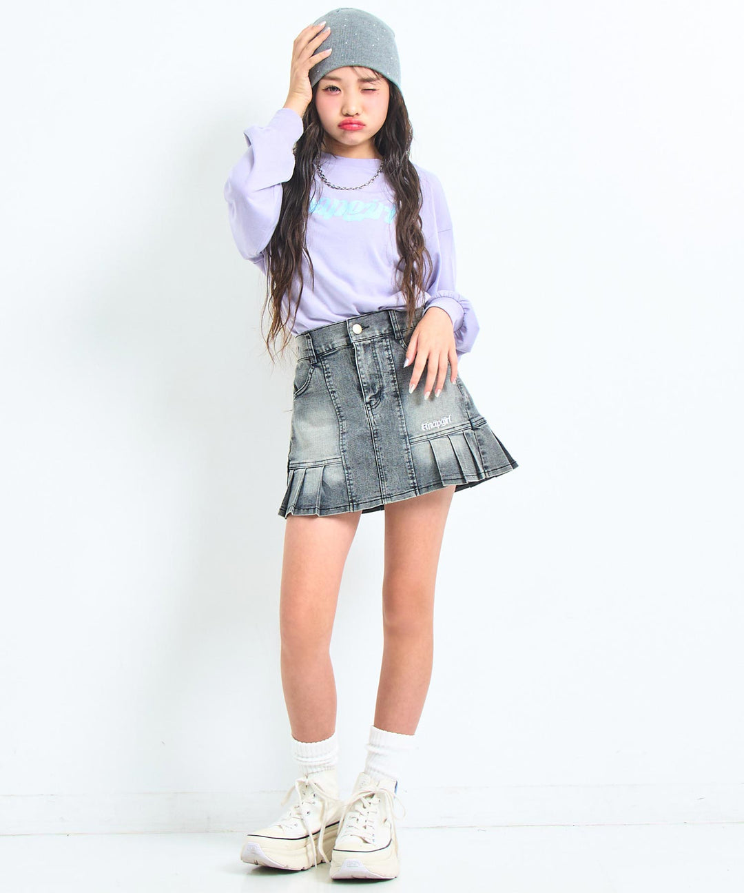 ラベンダー/143cm(XSサイズ着用)