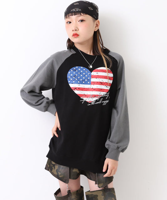 アメリカンハート ラグラン オーバー スウェット 913-7787