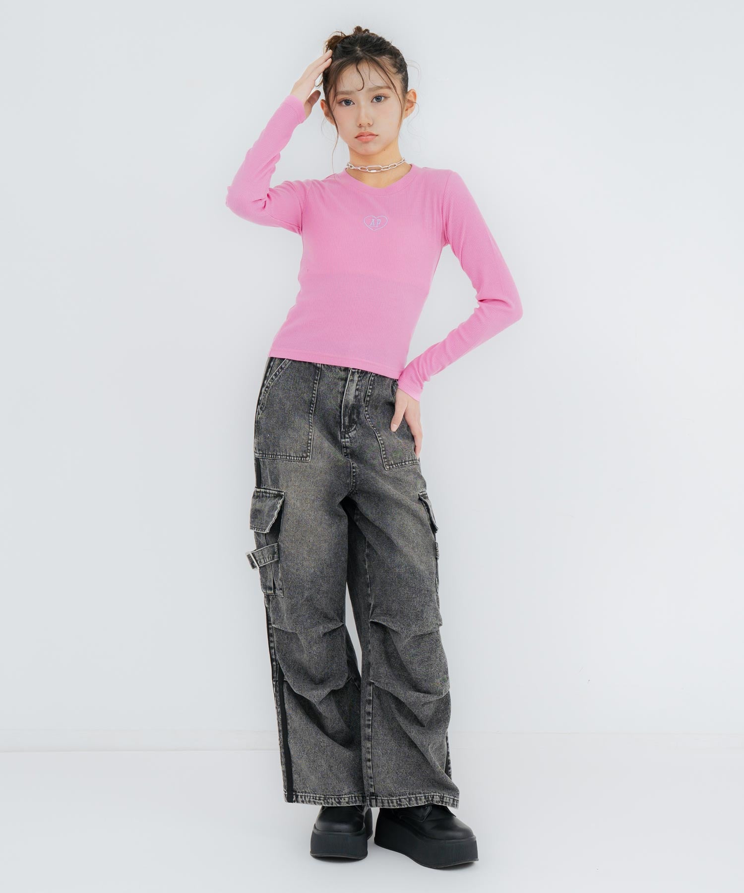 (新色)ピンク/152cm(Sサイズ着用)