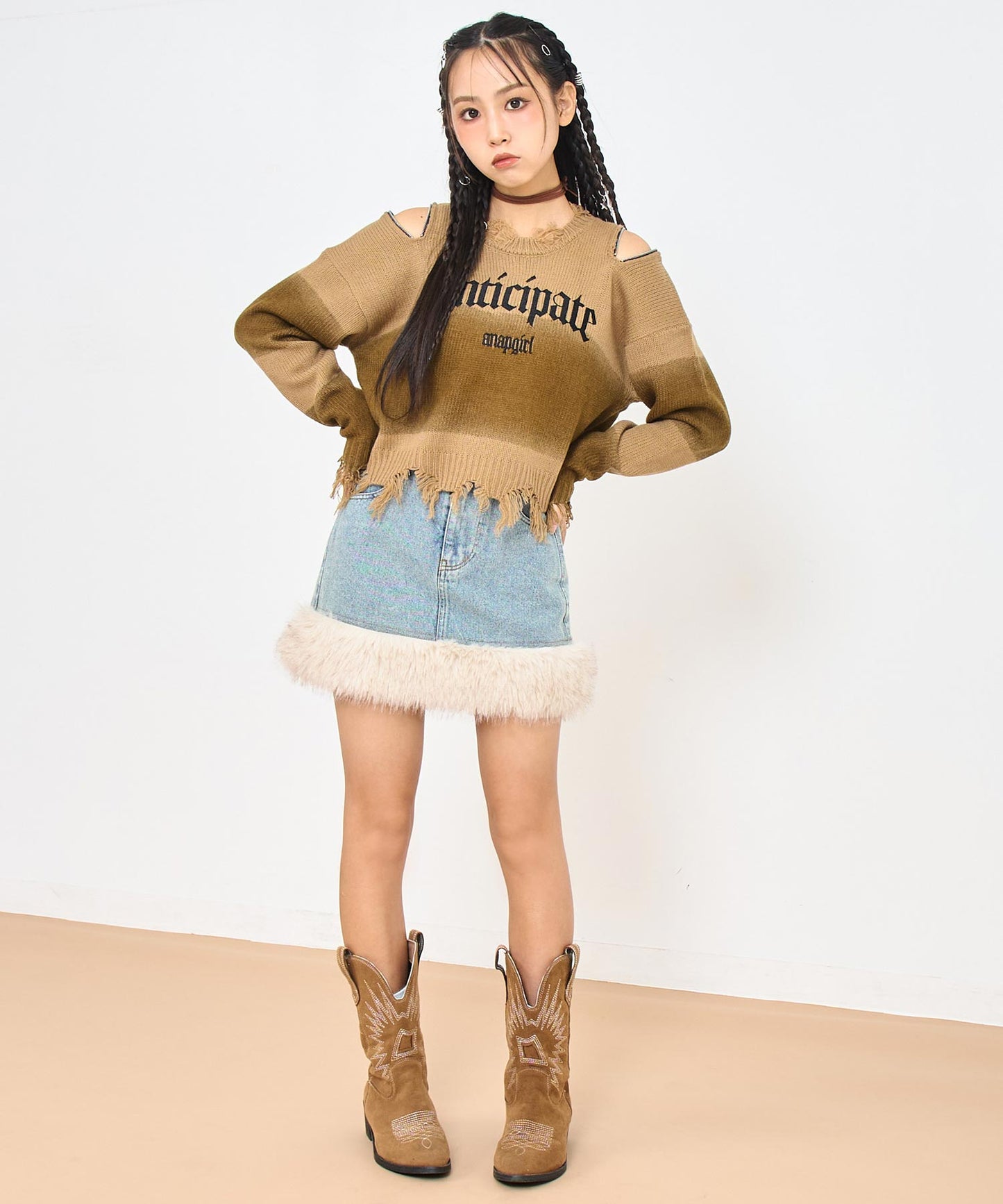 ベージュ/150cm(Sサイズ着用)