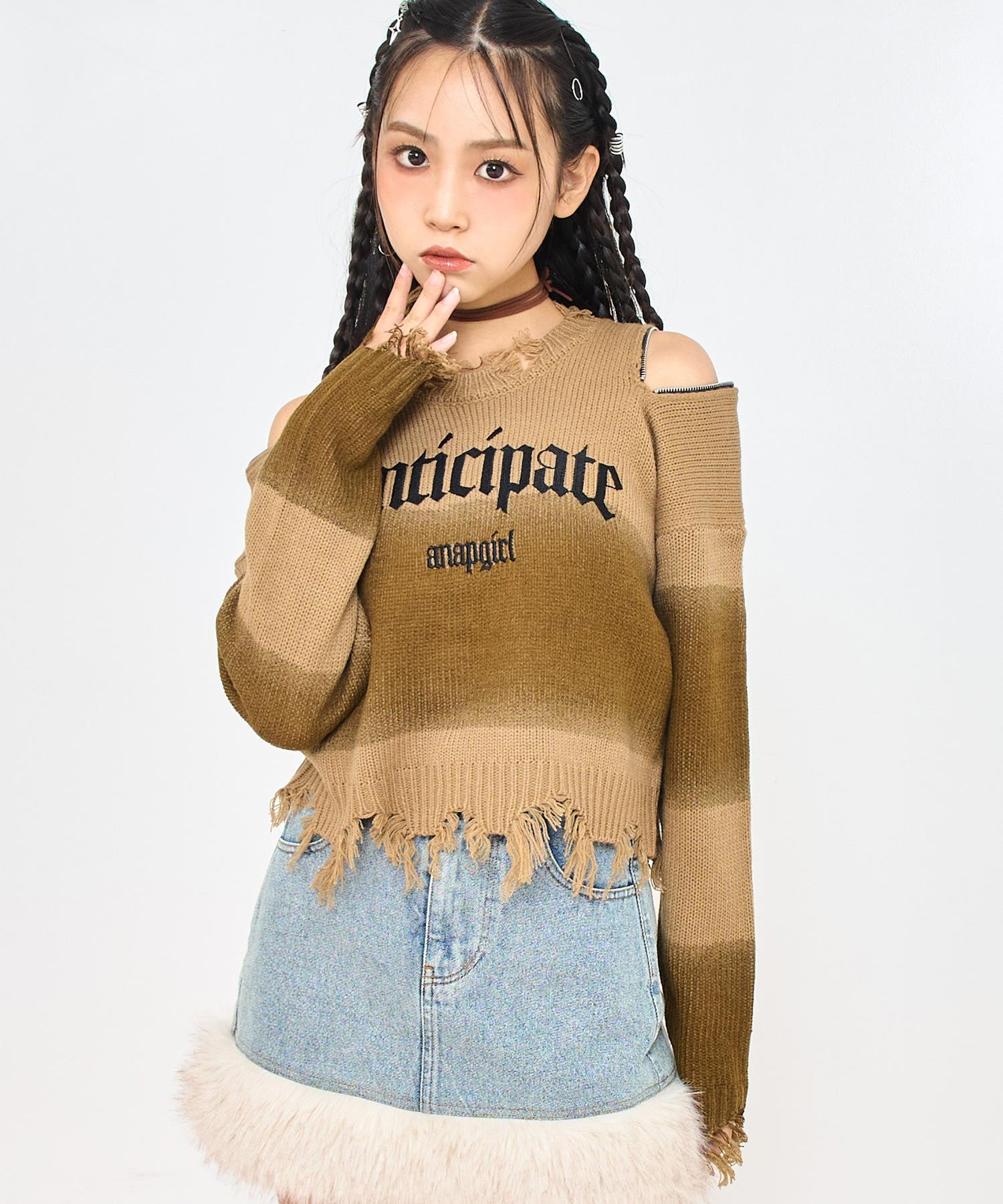 ベージュ/150cm(Sサイズ着用)