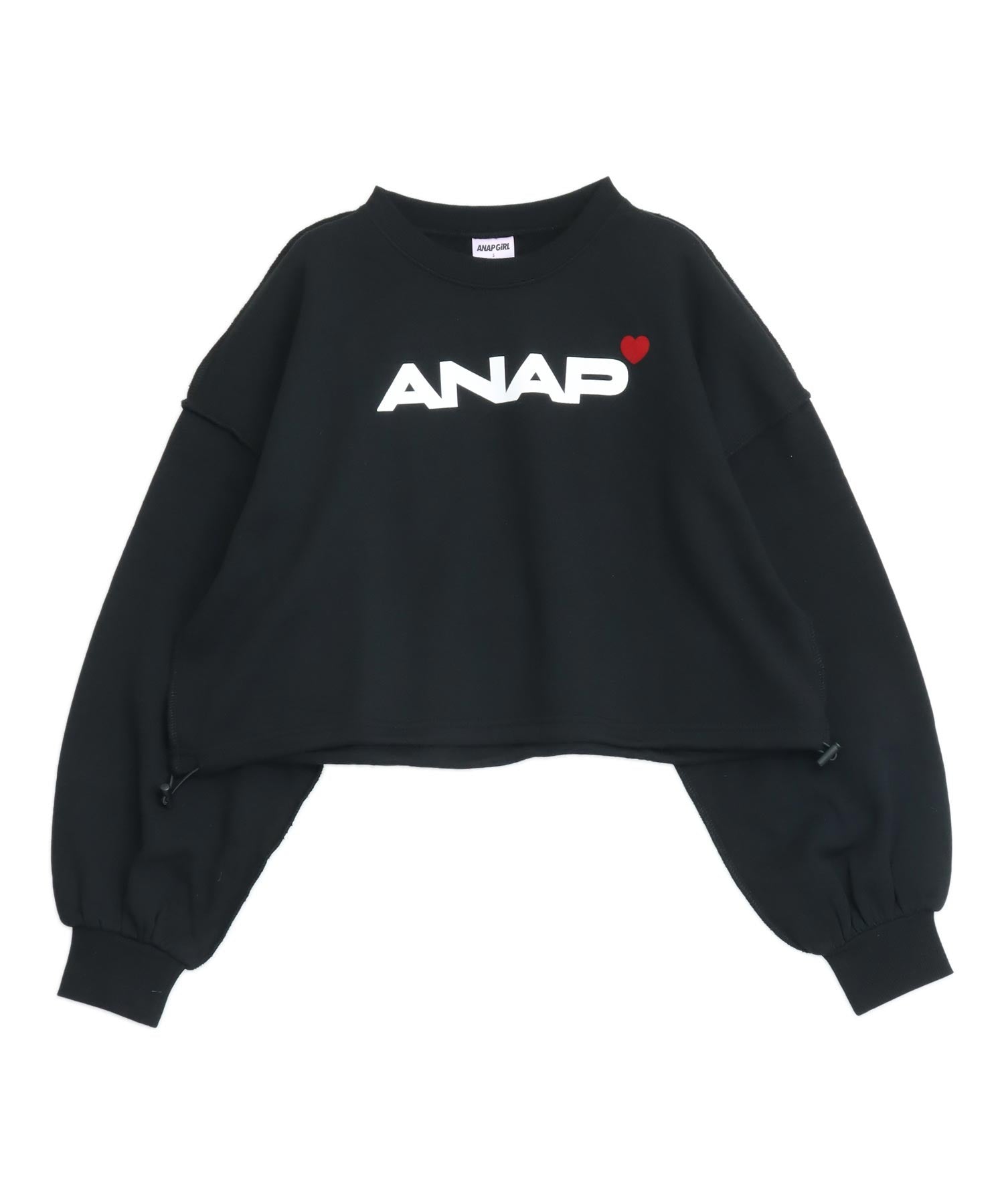 ANAPロゴ ドロスト付 クロップド トップス スウェット 【親子お揃い