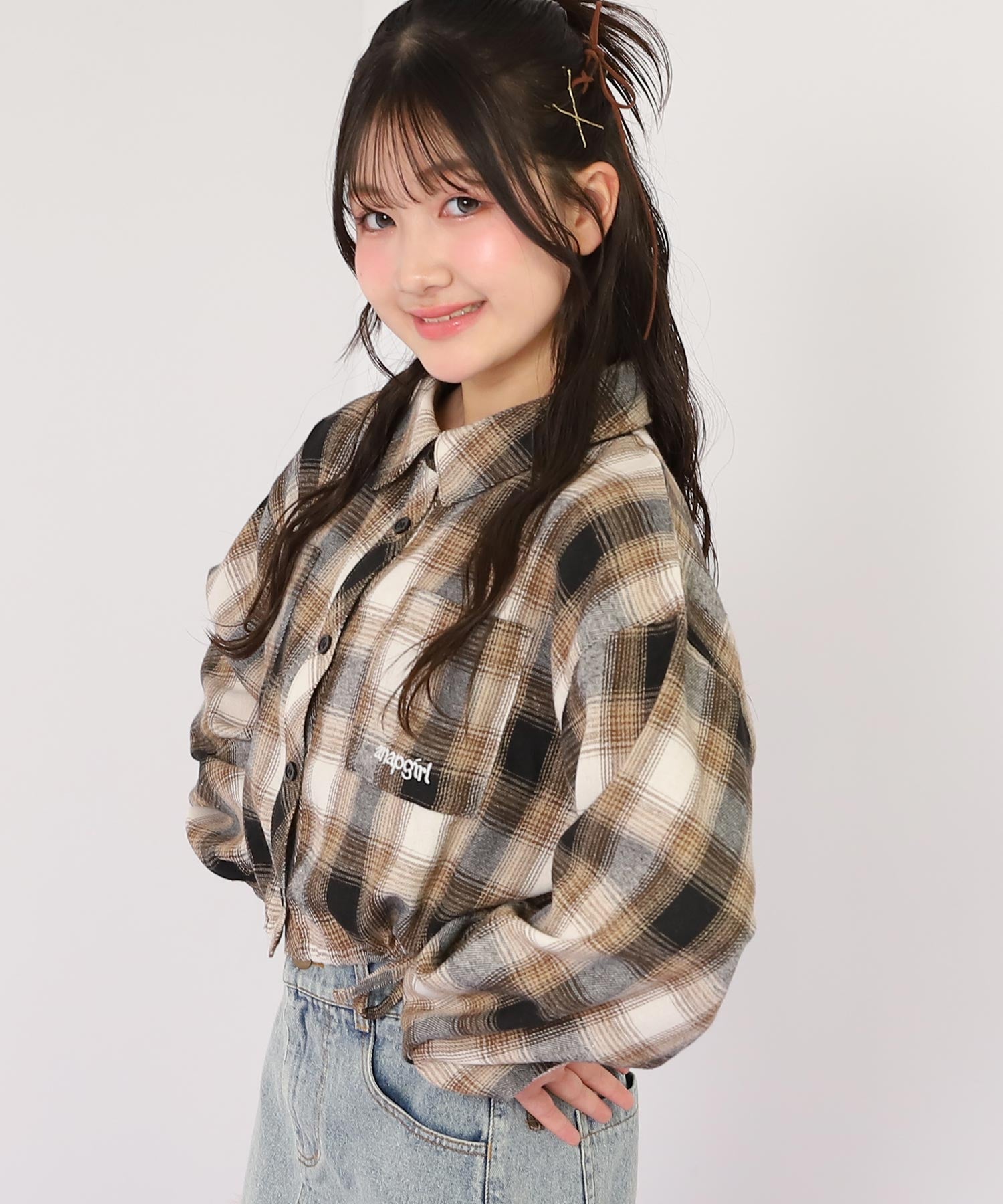 サイドシャーリング チェック シャツ 913-7853 – ANAP オンラインショップ