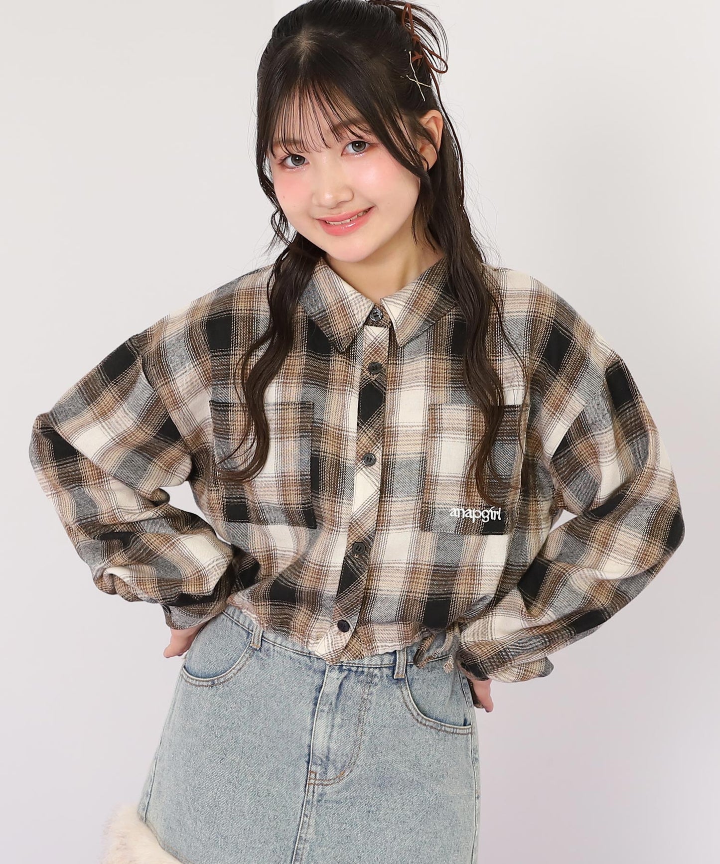 ブラウン/145cm(Sサイズ着用)