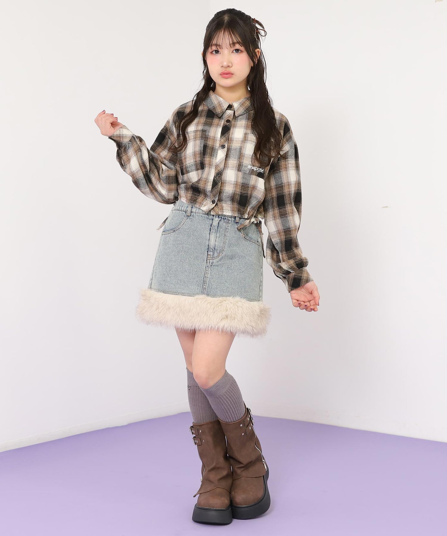 ブラウン/145cm(Sサイズ着用)