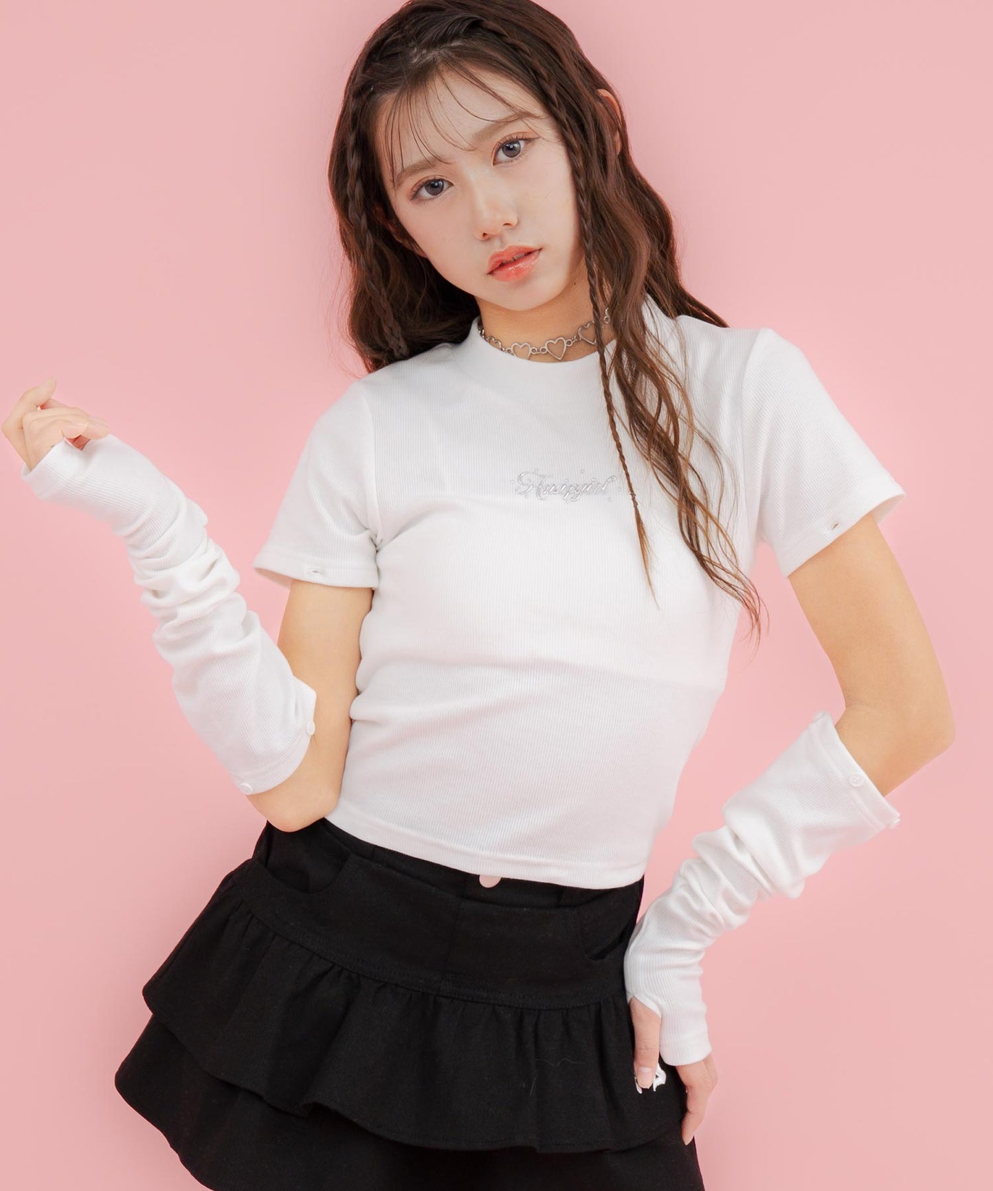 ホワイト/152cm(Sサイズ着用)