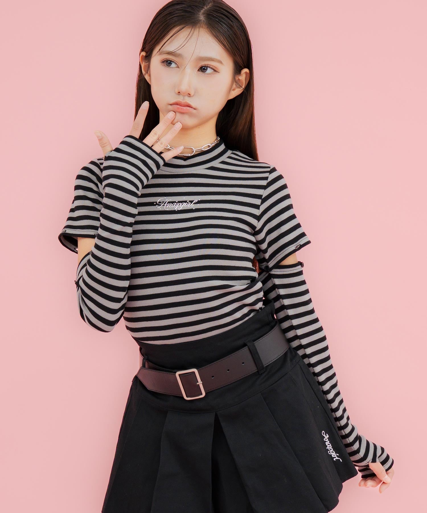 ブラック/グレー/152cm(Sサイズ着用)