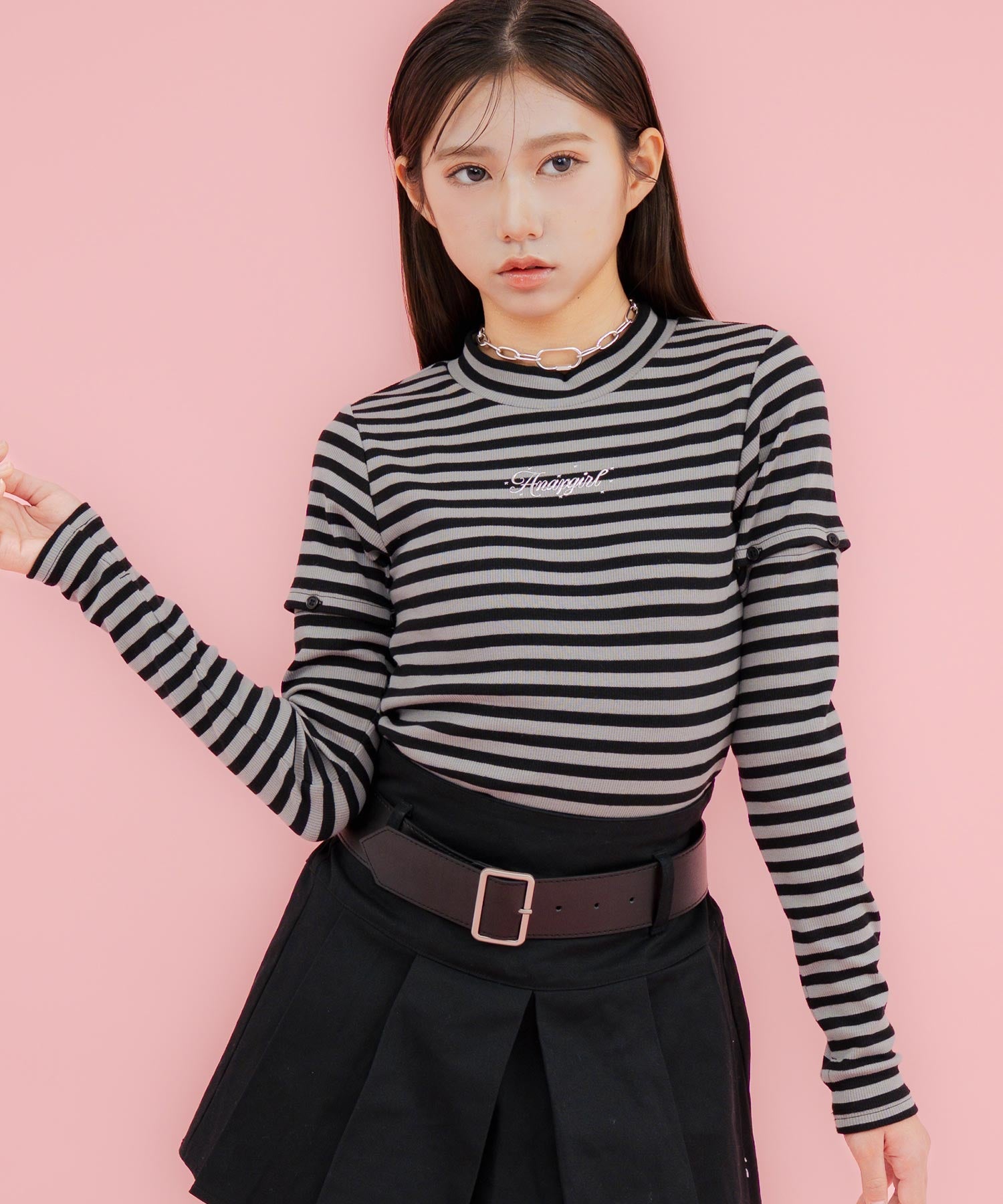 ブラック/グレー/152cm(Sサイズ着用)