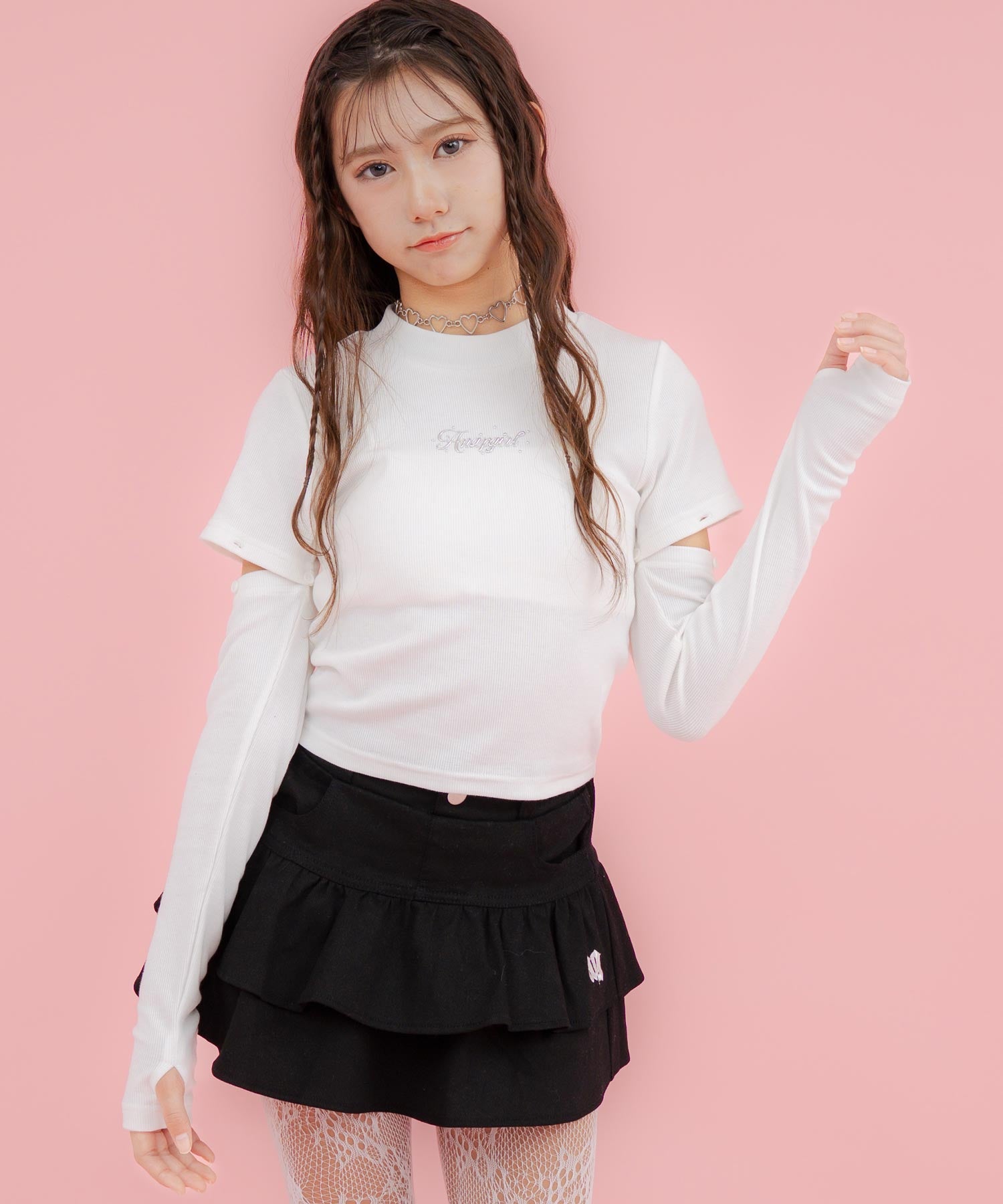 ホワイト/152cm(Sサイズ着用)