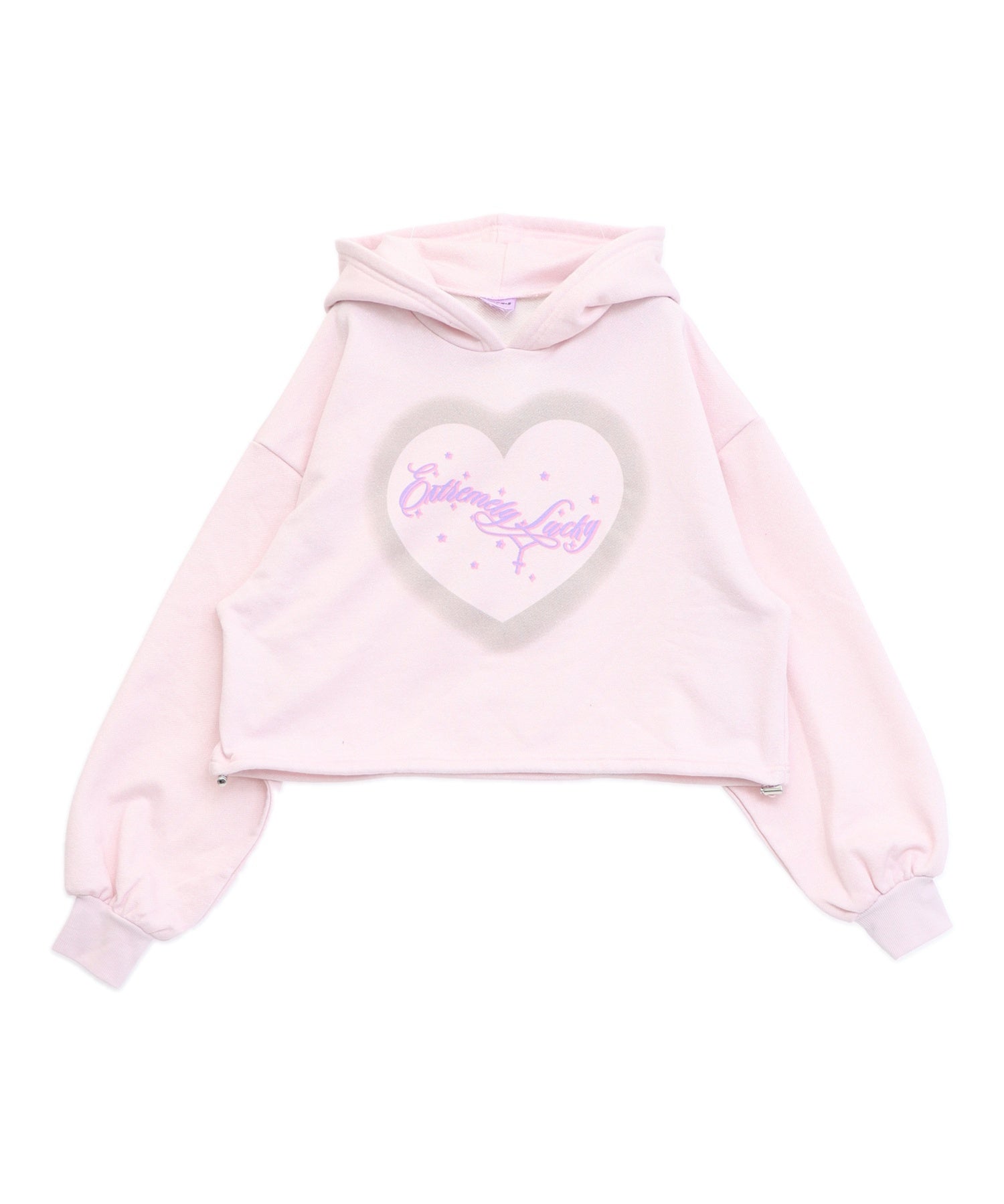 オーバー クロップド ラメ スウェット パーカー 【別売りセットアップ