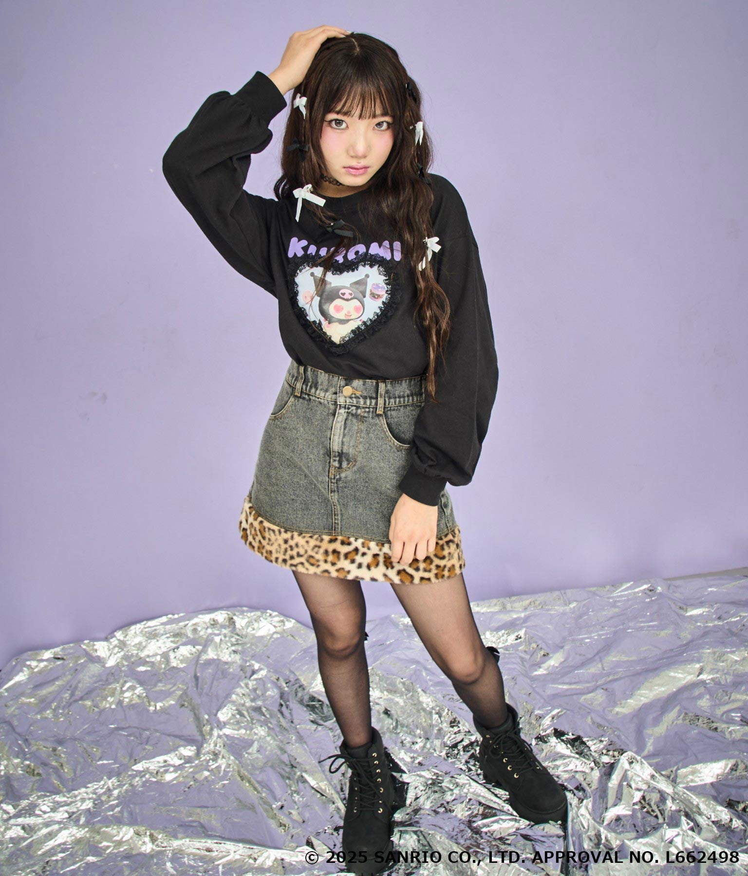 ANAP GiRL ×【 クロミ 】ハートフリル オーバー ロンT 913-7871 – ANAP