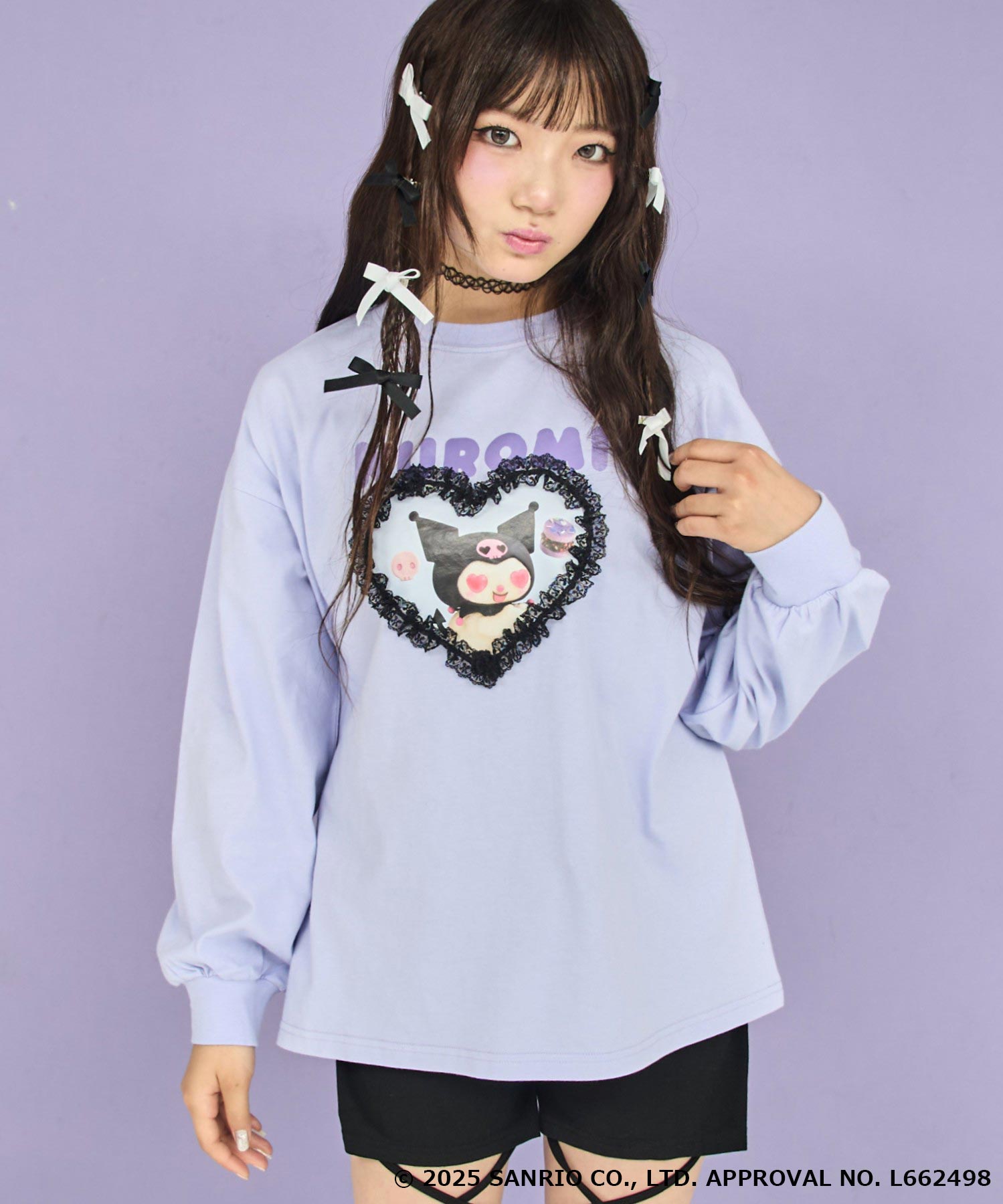 ANAP GiRL ×【 クロミ 】ハートフリル オーバー ロンT 913-7871 – ANAP