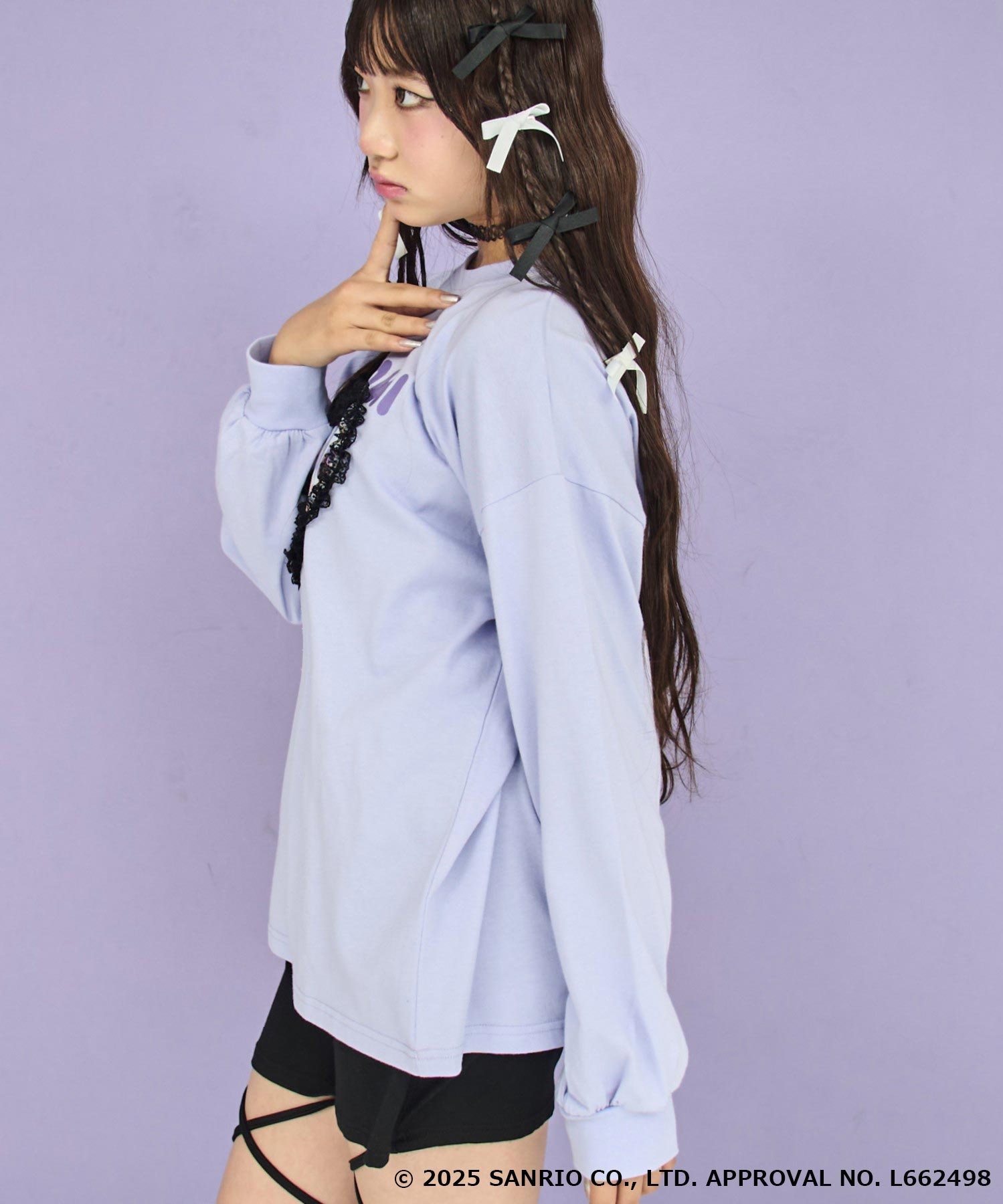 ANAP GiRL ×【 クロミ 】ハートフリル オーバー ロンT 913-7871 – ANAP