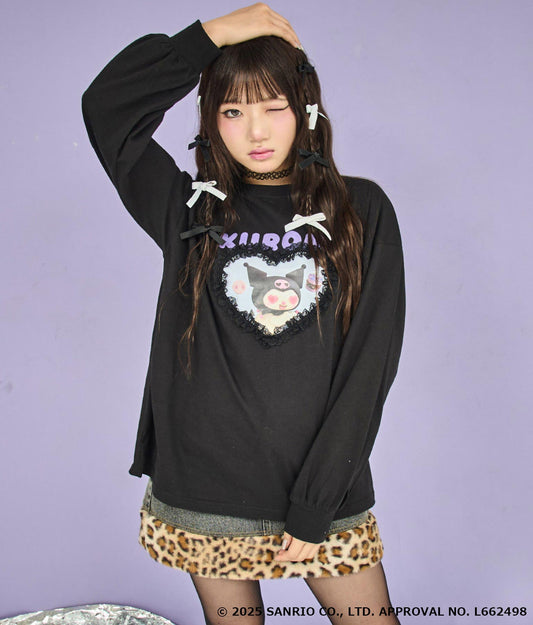 ANAP GiRL ×【 クロミ 】ハートフリル オーバー ロンT 913-7871