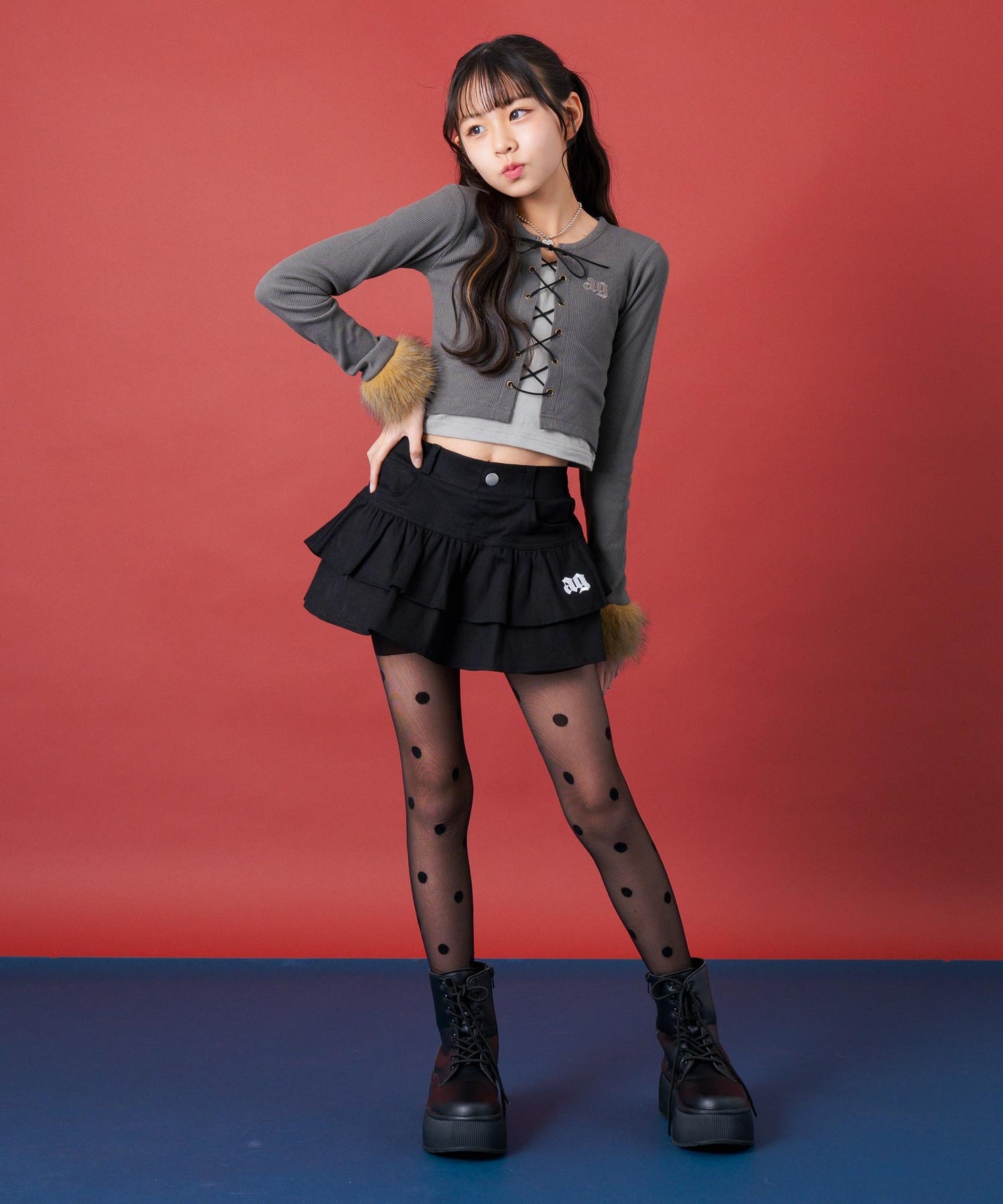 アッシュブラック/140cm(XSサイズ着用)