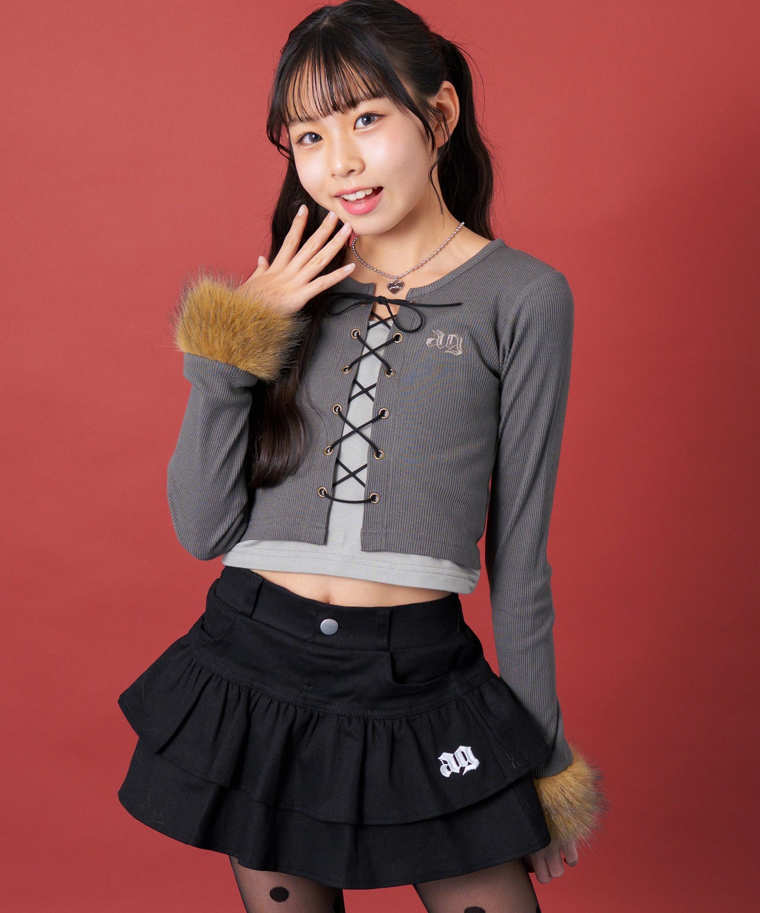 アッシュブラック/140cm(XSサイズ着用)