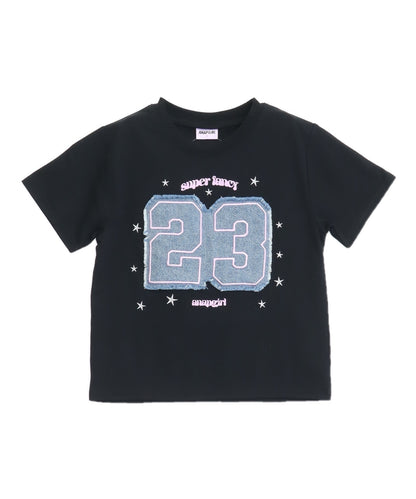 デニム ナンバリング ワッペン ミニ Tシャツ 913-7918