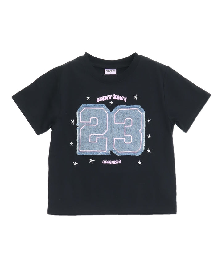 デニム ナンバリング ワッペン ミニ Tシャツ 913-7918