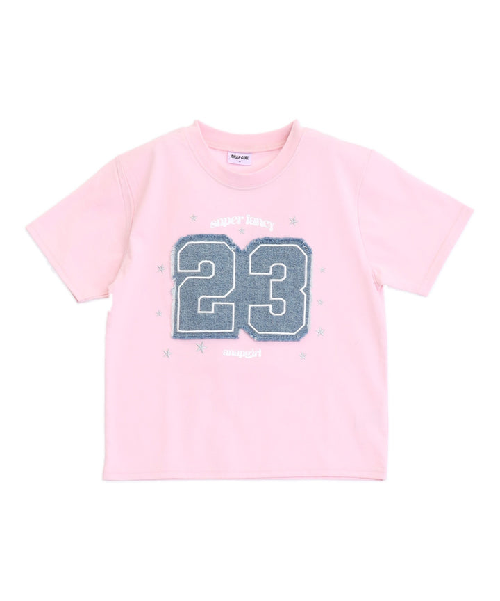 デニム ナンバリング ワッペン ミニ Tシャツ 913-7918