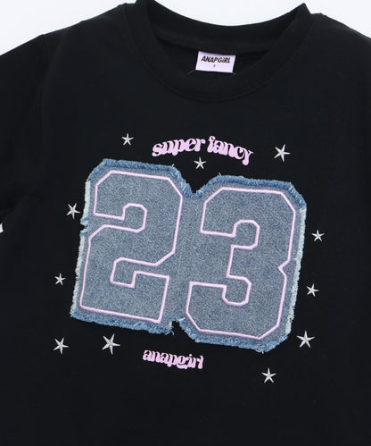 デニム ナンバリング ワッペン ミニ Tシャツ 913-7918