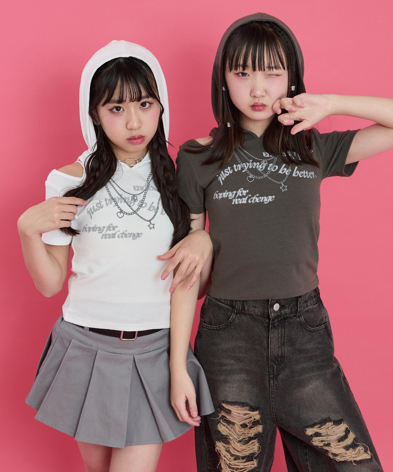 あんな ブルーガール 薔薇モチーフ付き トップス &amp; ANAPセットアップ ANAP（アナップ） アンサンブル ナンバリング バイカラー スウェット