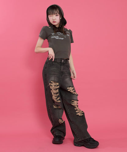 アッシュブラック(Sサイズ着用/身長：約154cm)