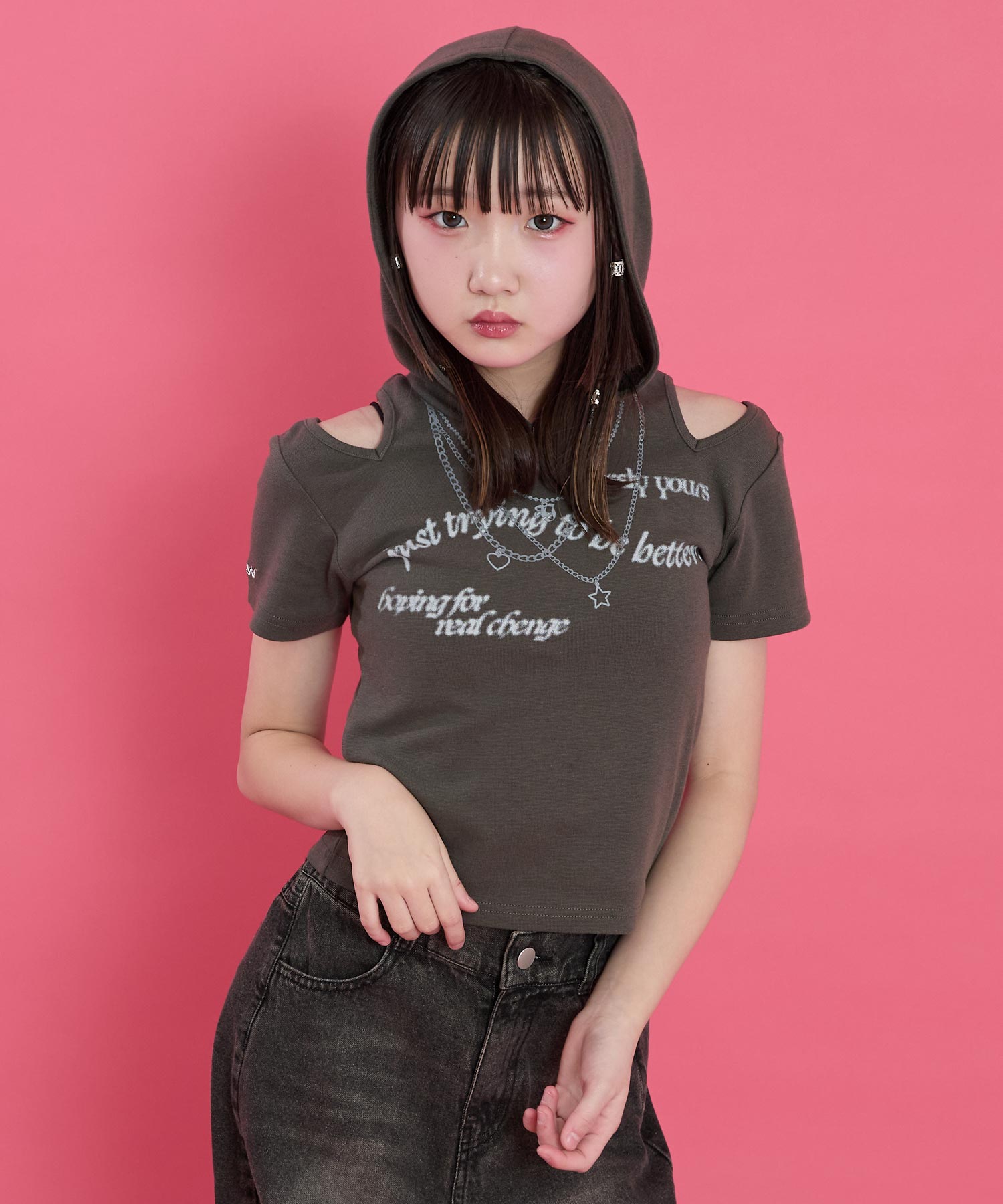 アッシュブラック(Sサイズ着用/身長：約154cm)