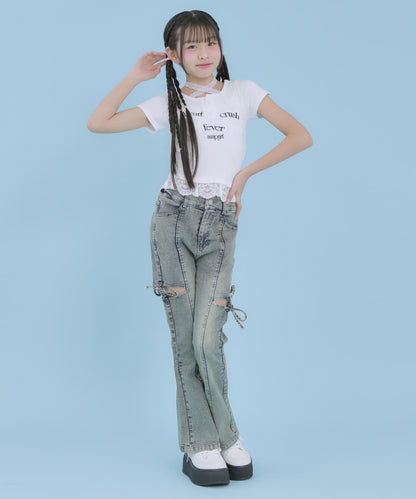 ホワイト(XSサイズ着用/身長：約145cm)