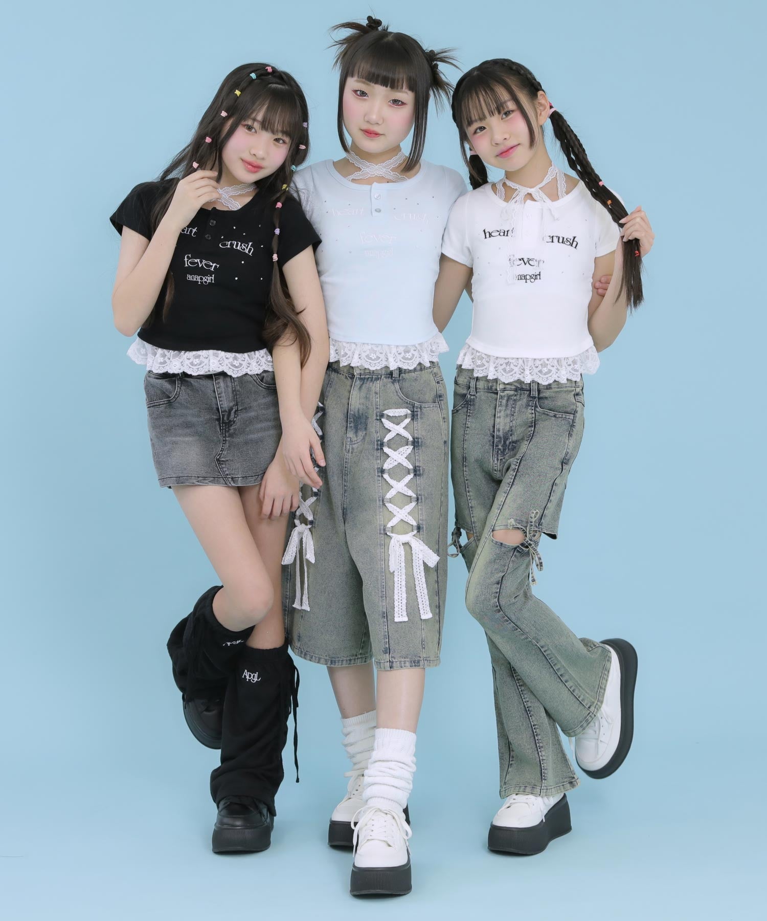 フリル レイヤードミエ ラインストーン トップス Tシャツ 913-7926