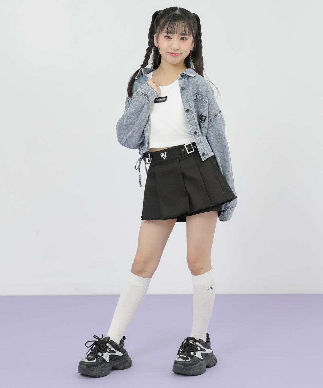 ライトブルー(Sサイズ着用/身長：約149cm)