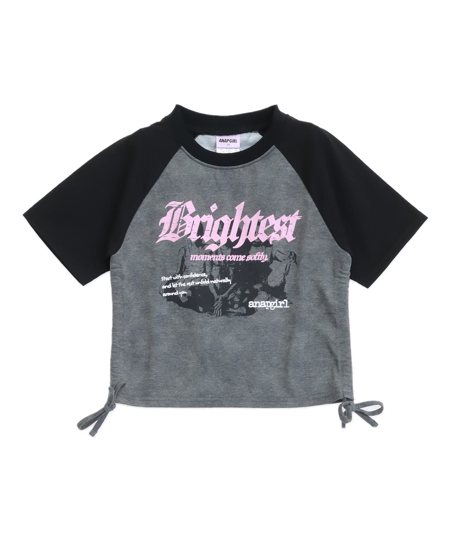 ROCK プリント ヴィンテージ風 シャーリング Tシャツ トップス 913-7931