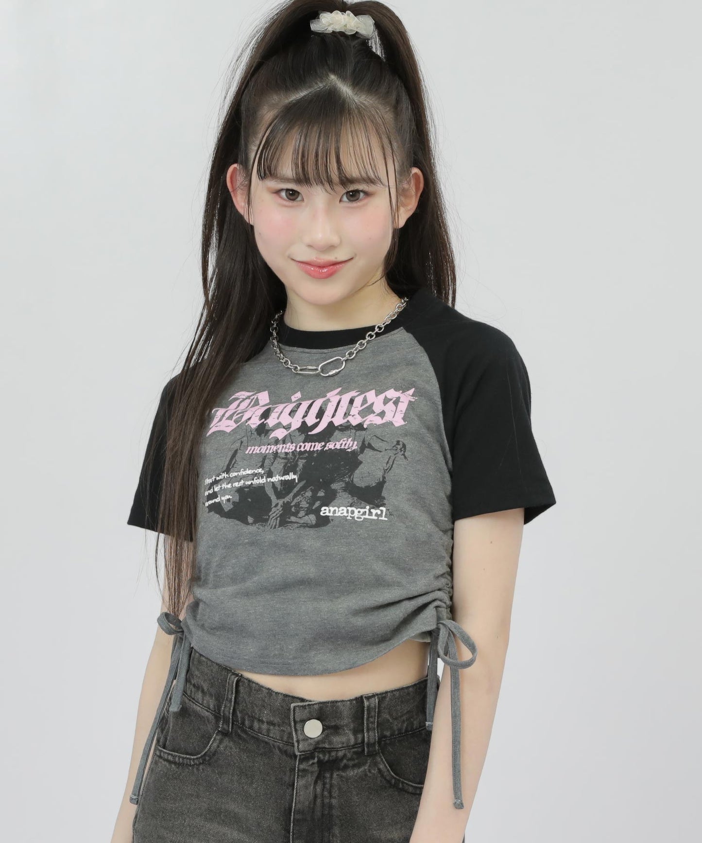 ブラック(Sサイズ着用/身長：約148cm)