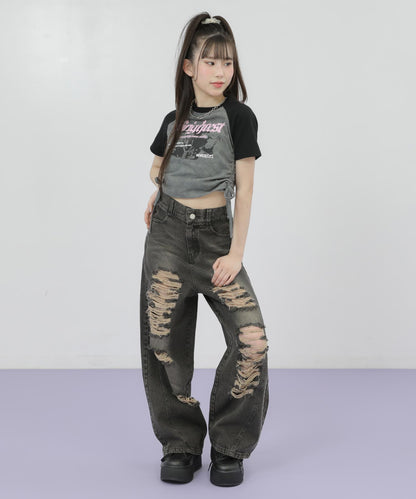 ブラック(Sサイズ着用/身長：約148cm)