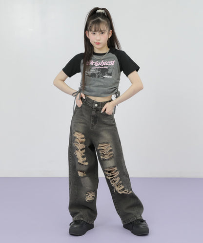 ブラック(Sサイズ着用/身長：約148cm)