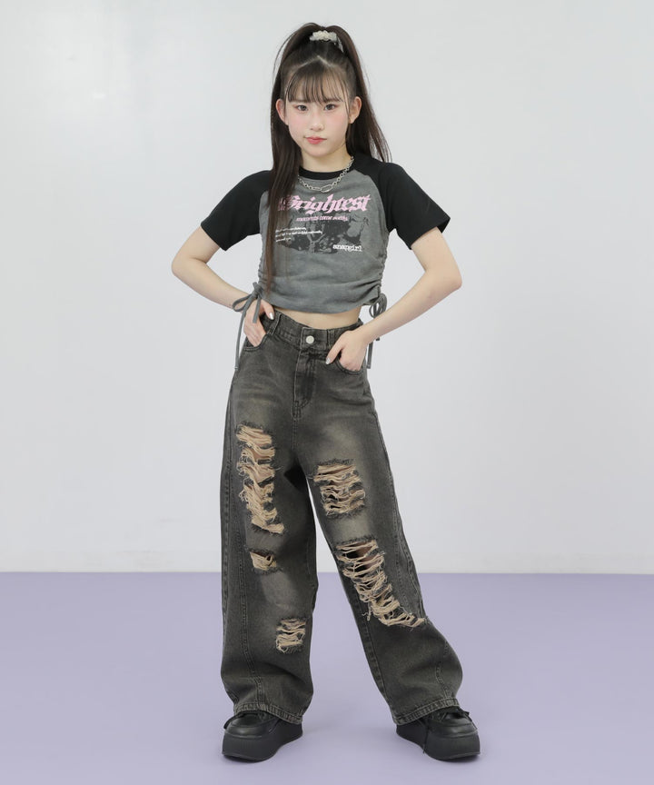 ブラック(Sサイズ着用/身長：約148cm)
