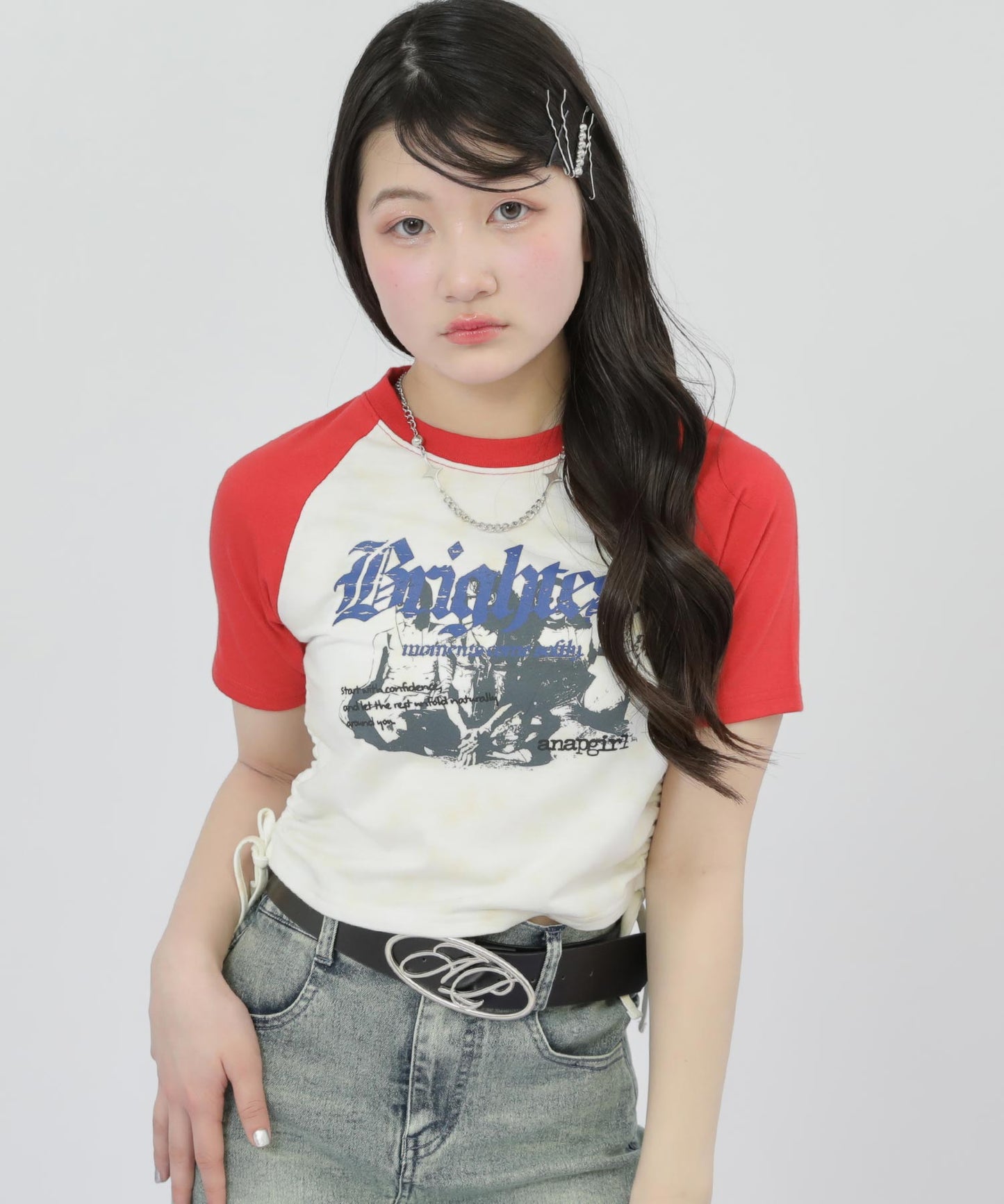 レッド(Sサイズ着用/身長：約152cm)