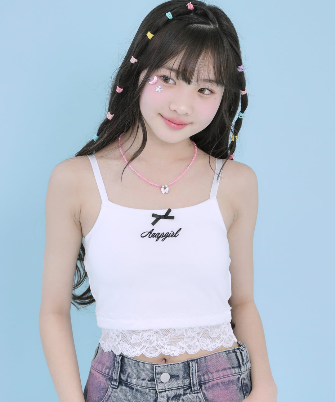 ホワイト(Sサイズ着用/身長：約147cm)