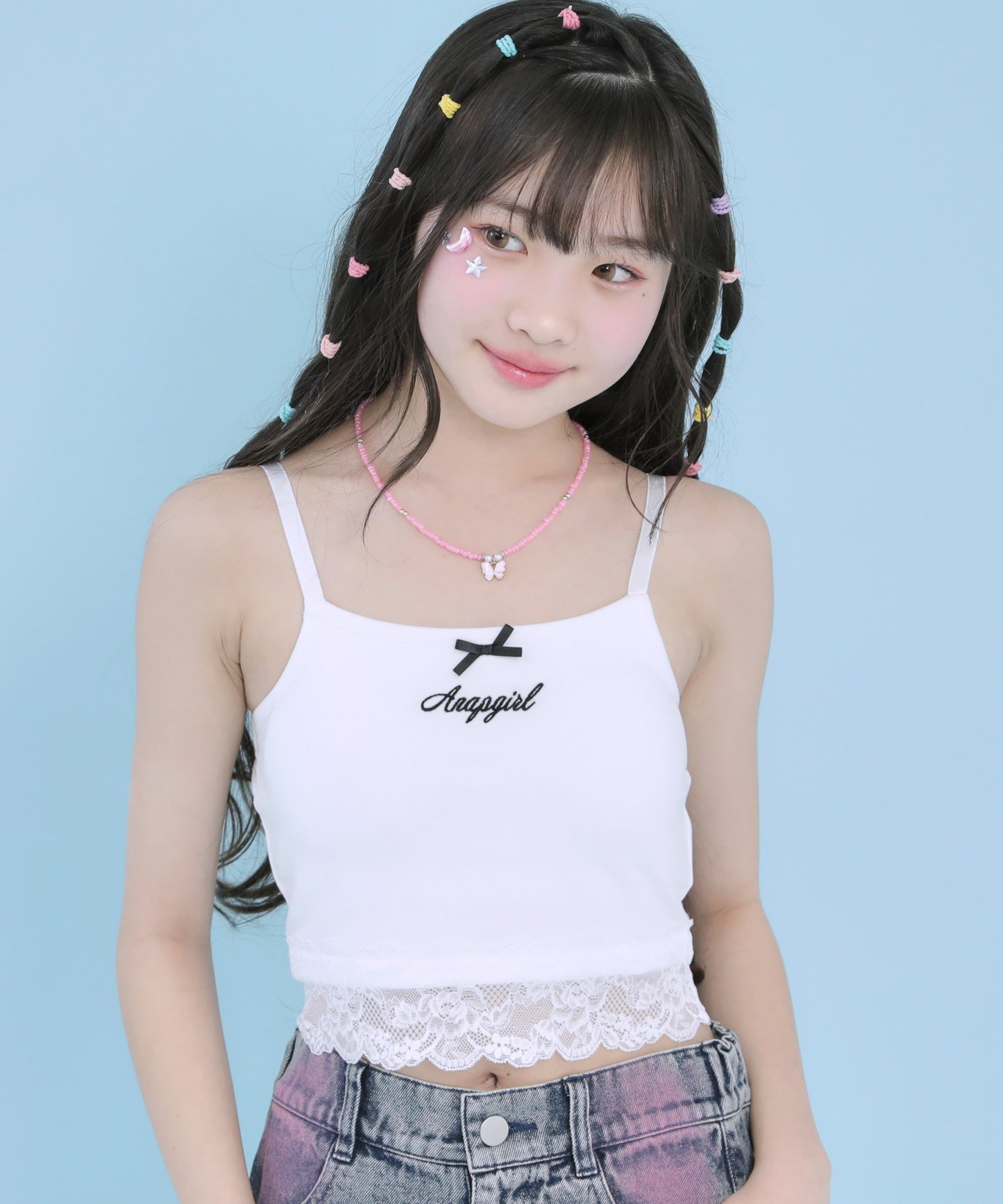 ホワイト(Sサイズ着用/身長：約147cm)
