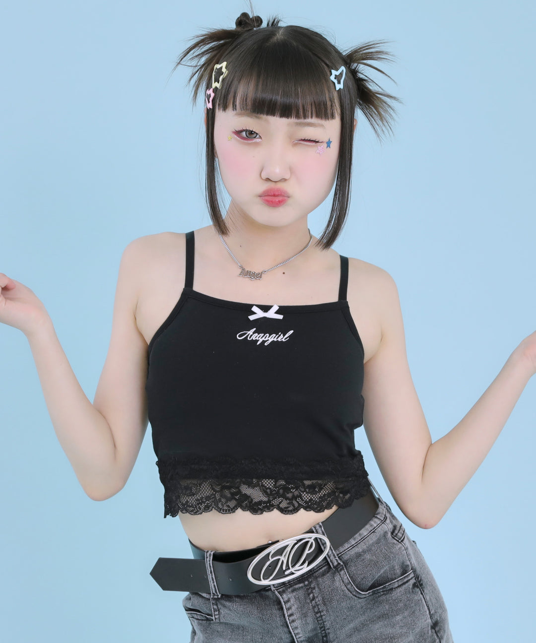 ブラック(Sサイズ着用/身長：約154cm)