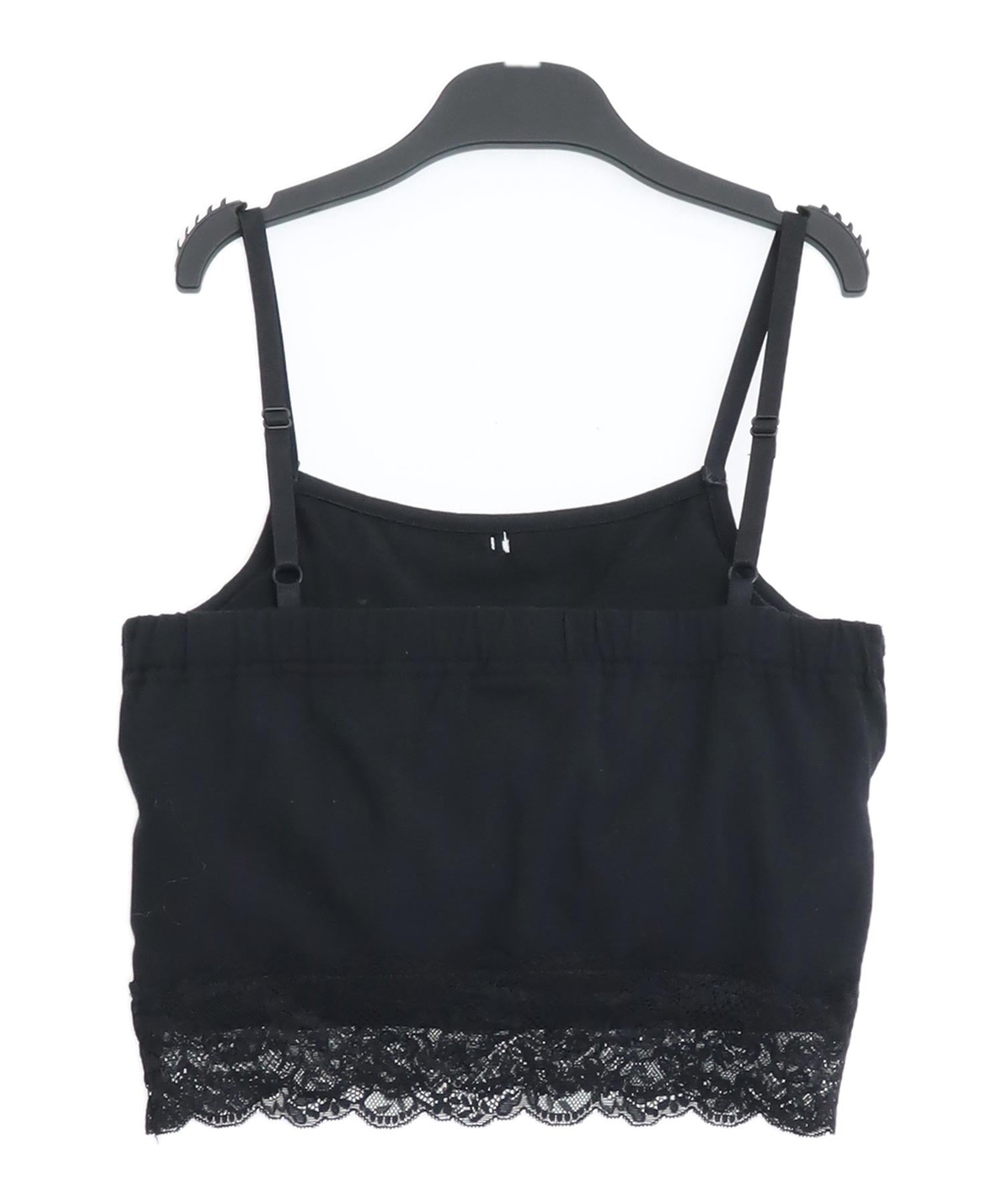 新品 パッドin Lacy Satinキャミソール ブラック 黒 パッドin Lacy