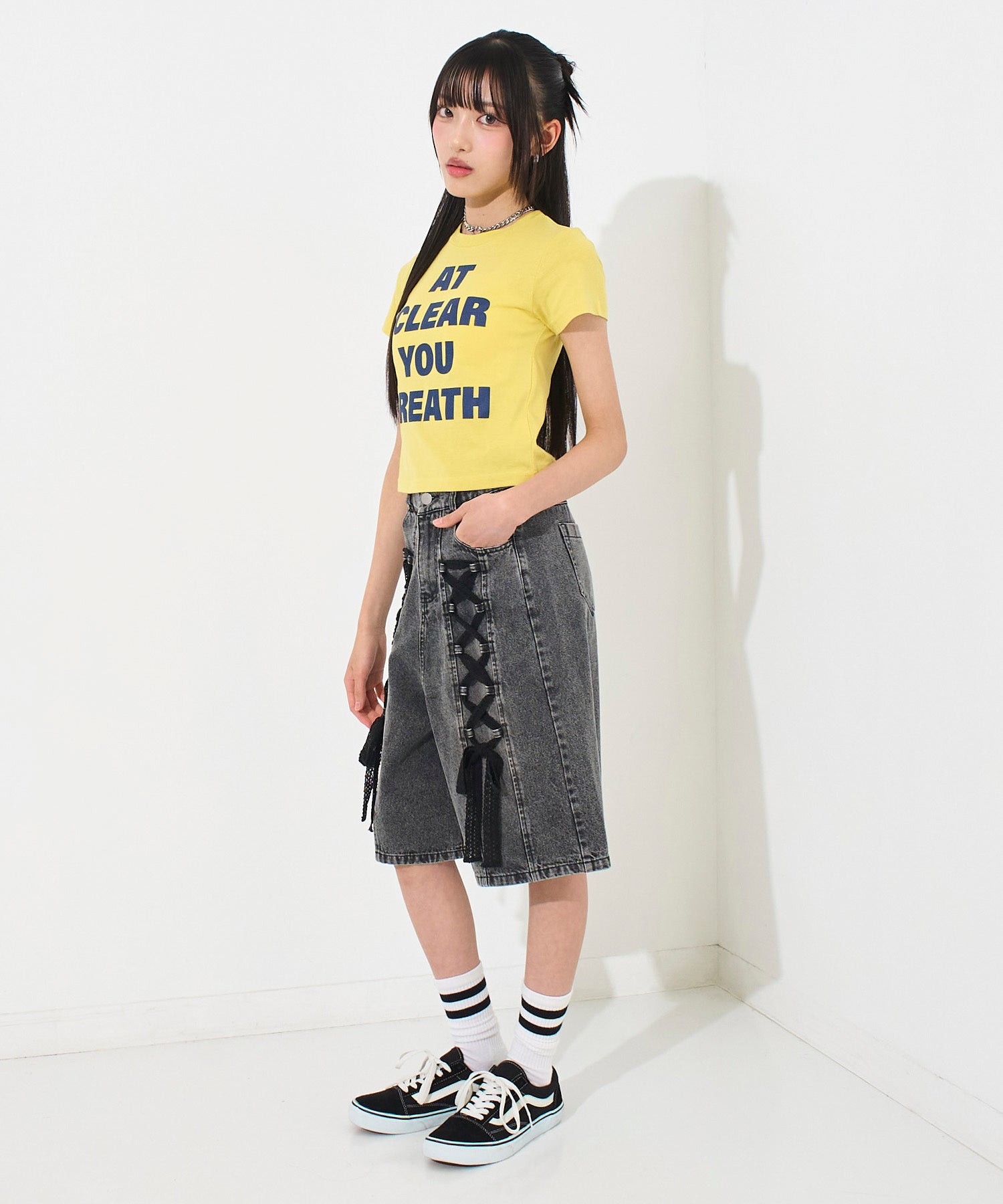 イエロー(Sサイズ着用/身長：約156cm)