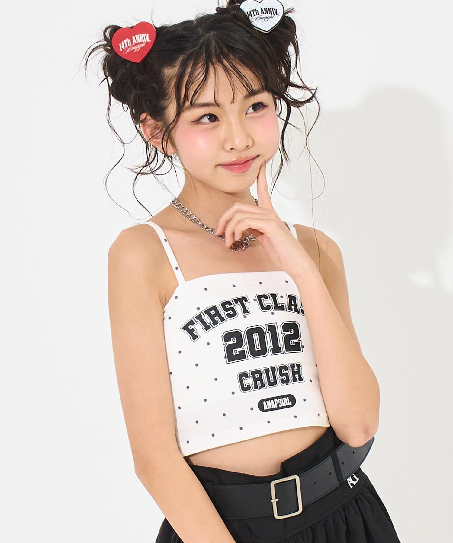 ホワイト／ブラック(XSサイズ着用/身長：約145cm)