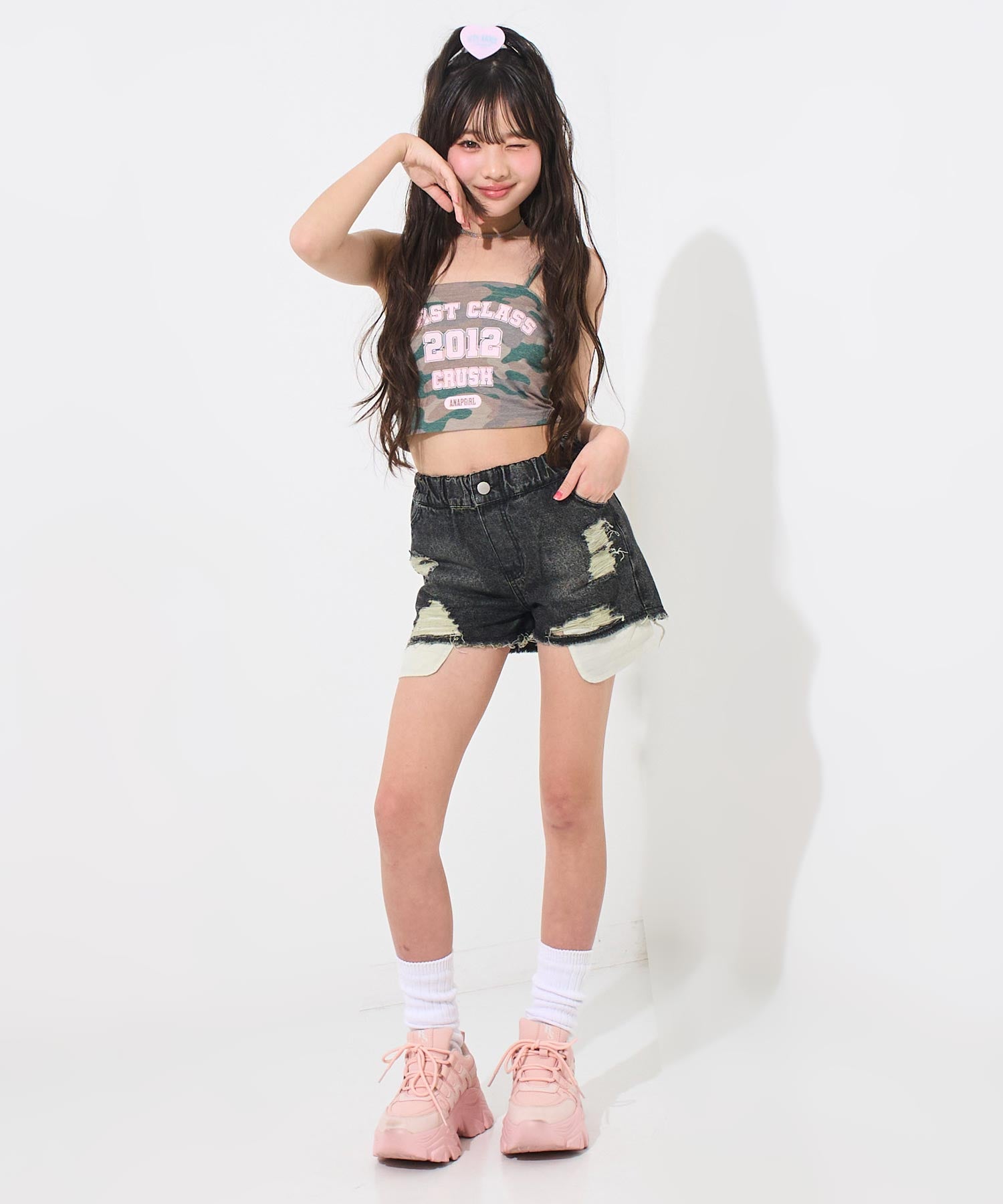 カーキ(XSサイズ着用/身長：約147cm)