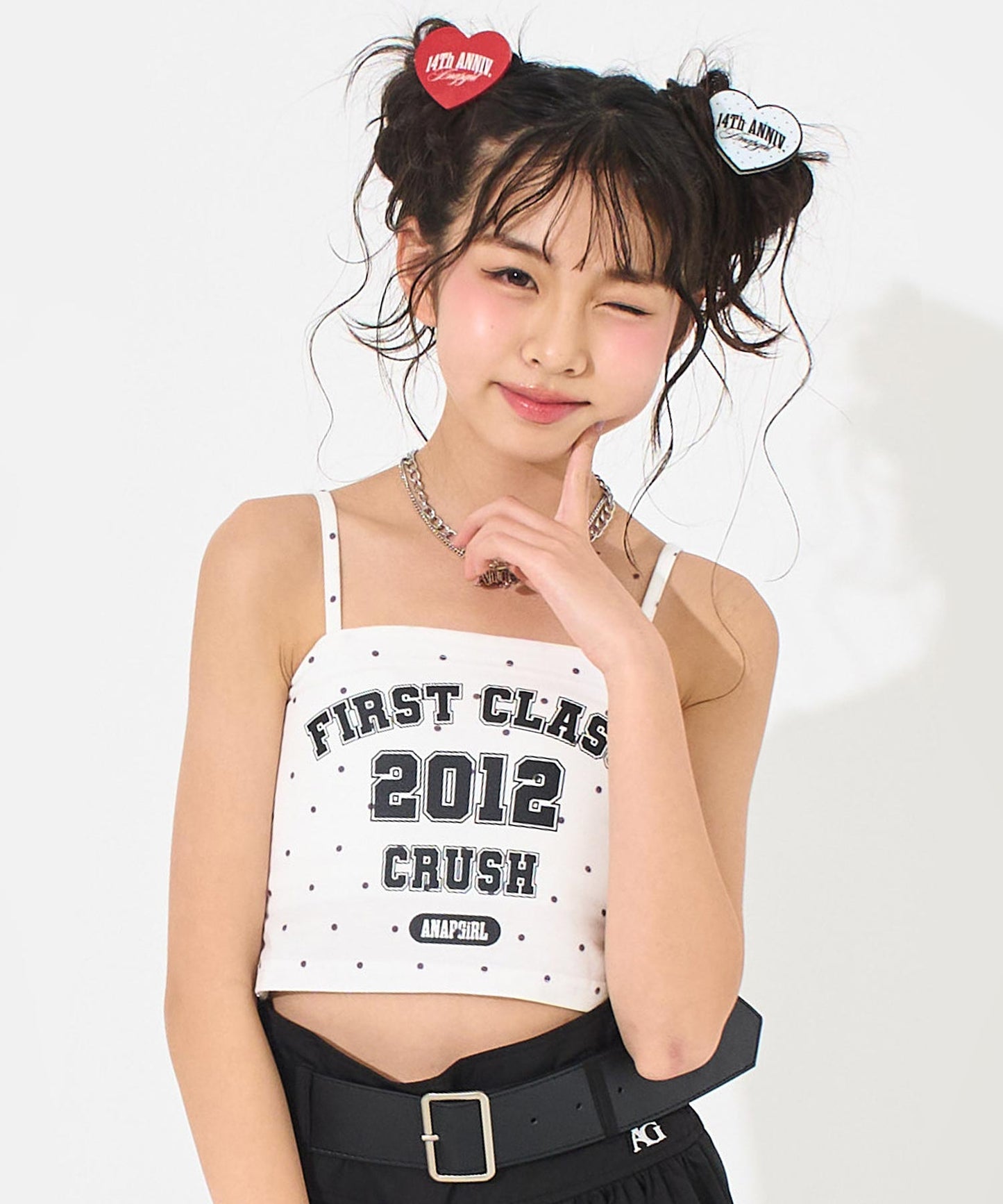 ホワイト／ブラック(XSサイズ着用/身長：約145cm)