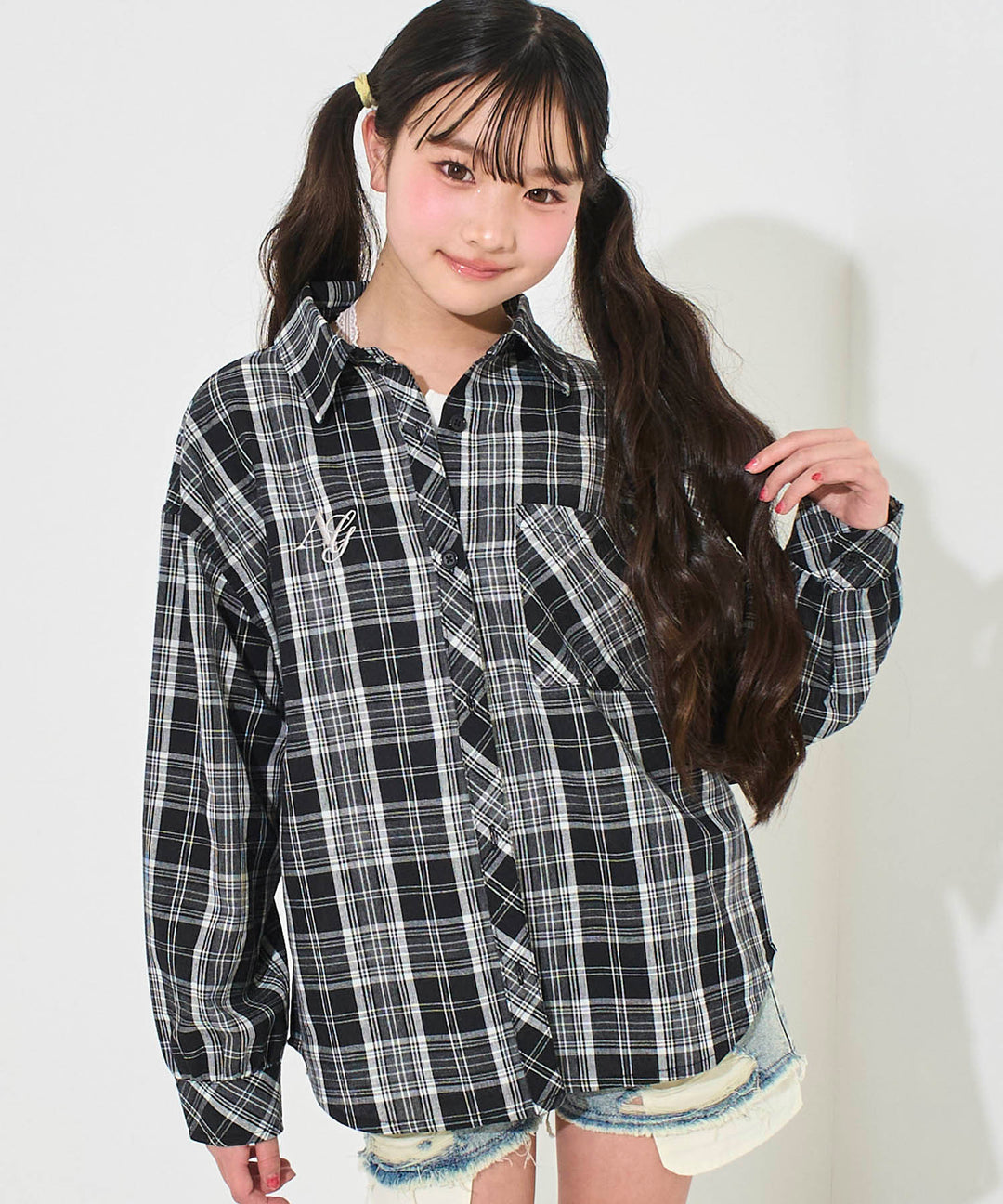 ブラック(Sサイズ着用/身長：約145cm)