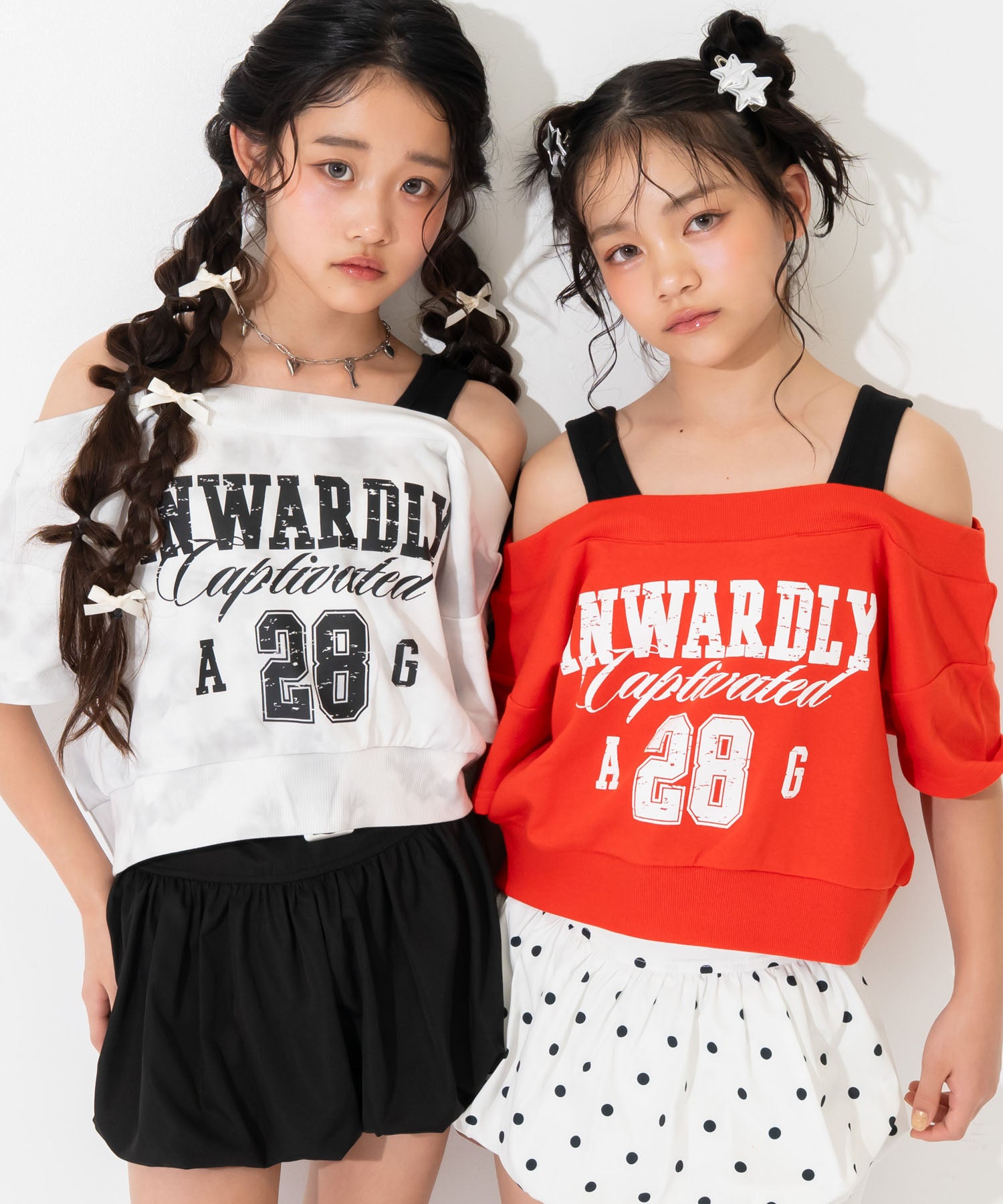 カスレロゴ オフショル クロップド トップス Tシャツ 913-7953 – ANAP
